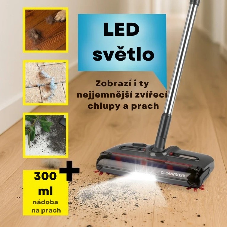 CleanMaxx Akumulátorový zametač s LED osvětlením 16662 1 (5)